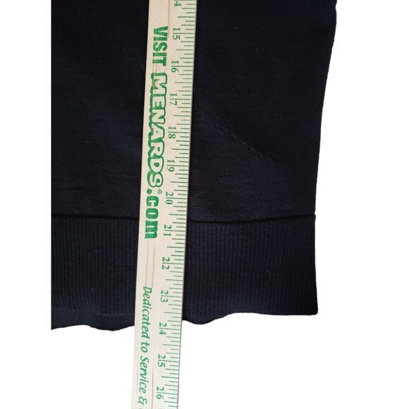 Coldwater Creek Black Short V Neck Sleeve Sweater Wool Blend- Size L -Swing - Picture 7 of 9